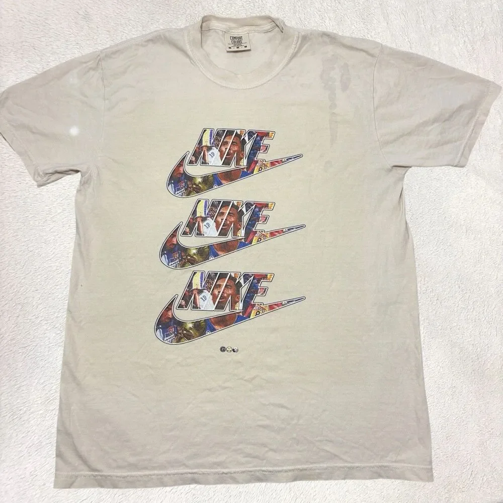 Comfort Colors Kobe Bryant BLACK MAMBA T Shirt Mens M Beige Los Angles Lakers
